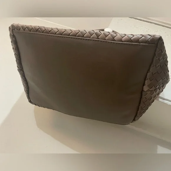 David Jones Basket Weave Brown Purse - Picture 6 of 10